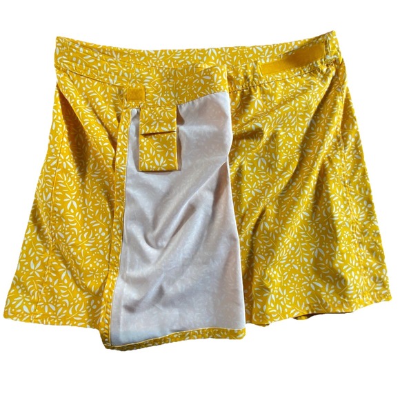 RipSkirt Hawaii Beach Skirt Sz XXL Swim Cover Up Adjustable Yellow Print Flowy - Picture 1 of 10